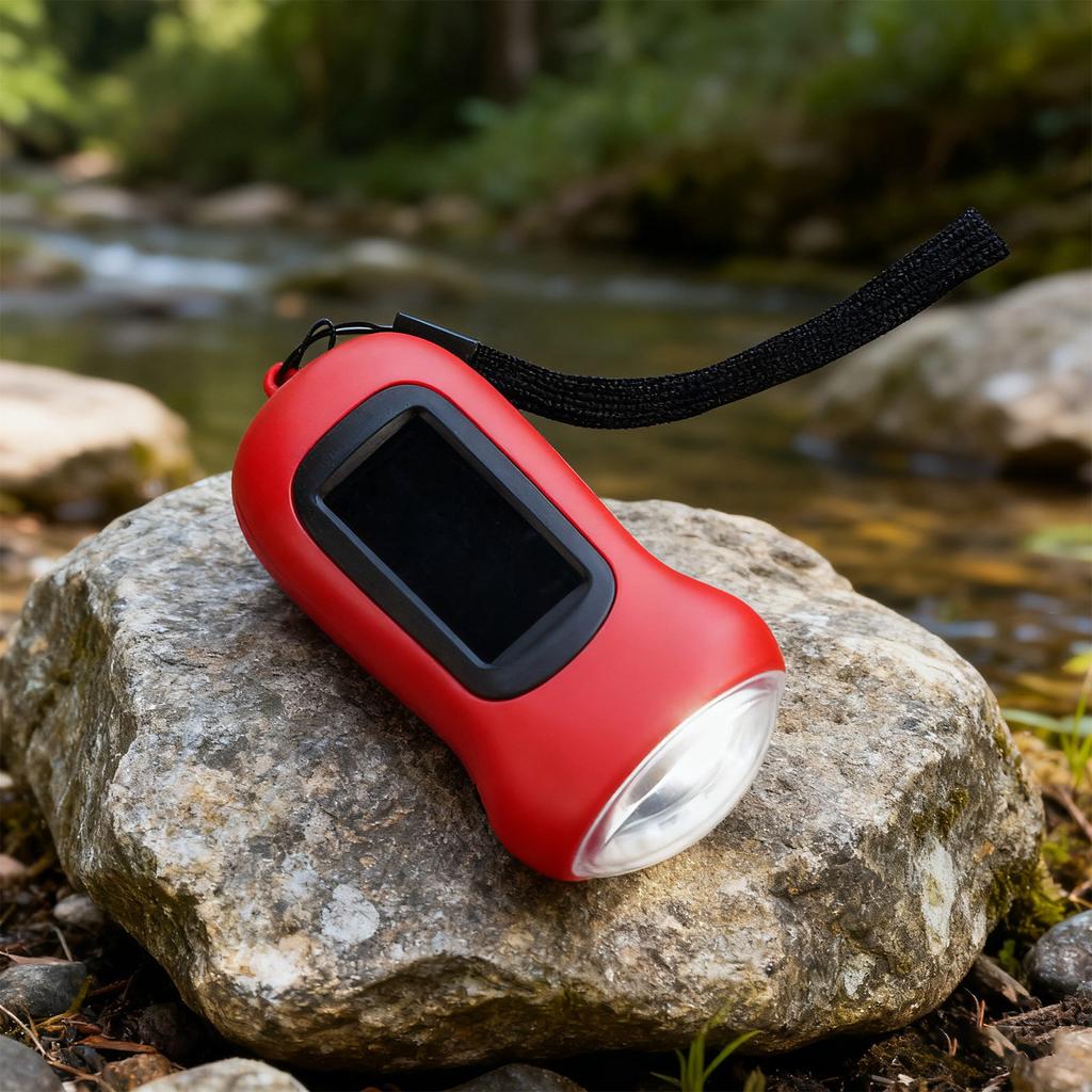 Hand Crank Solar Emergency Flashlight LED Rechargeable Power Bank Portable Outdoor Camping Gear for Home Use