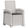 Garden Recliner Rattan Look 2 pcs White and Anthracite PP