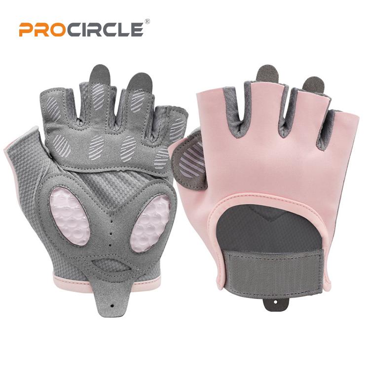 ProCircle Gym Gloves Fingerless Gloves for Weightlifting Lightweight Breathable Fitness Gloves S розовый