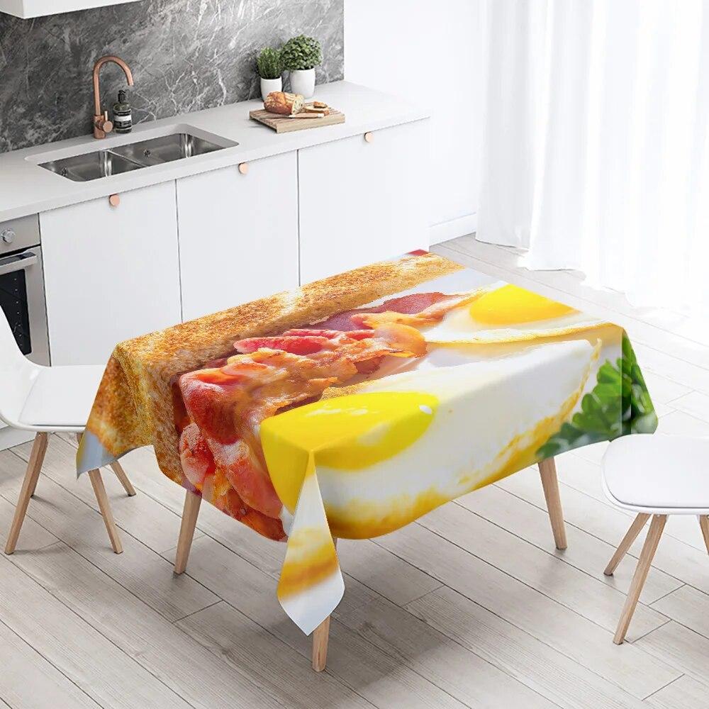 Fata de masa imprimata gourmet bucatarie restaurant decor masa si antifouling rezistenta la apa dreptunghiulara