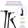 Guitar Effects Cables 11.8Inch Right Angle Instrument Connectors Cord For Effects Pedals Pedalboards
