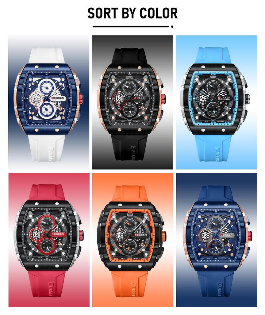 CURREN Men's Multifunction Chronograph Sports Watch 8442