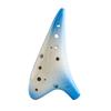 12 Hole Ocarina Ceramic Alto C Vessel Flute Crackle Pattern Wind Musical Instrument With Simple Music Score Rope For Beginners