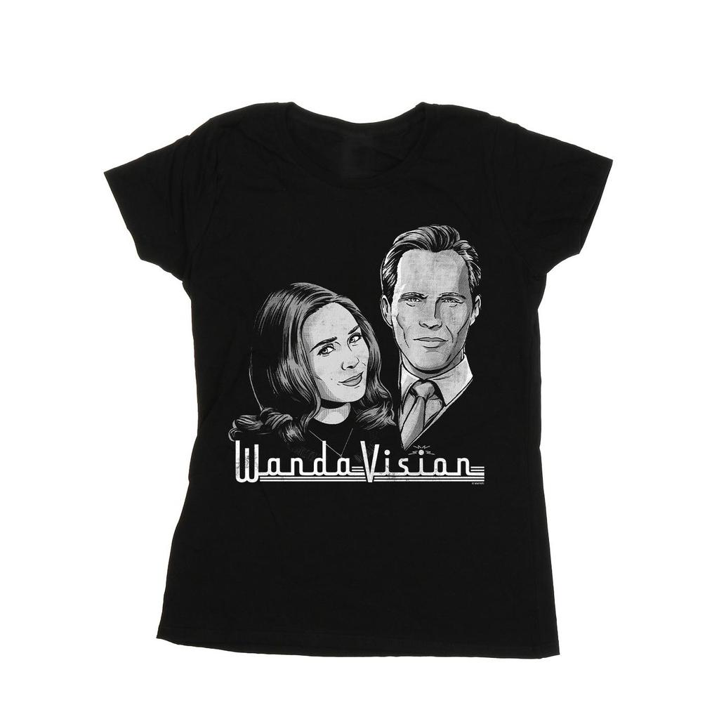 Marvel Womens/Ladies WandaVision Mono Stars Cotton T-Shirt