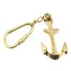 Vintage Brass Anchor Keychain Handmade Nautical Maritime Key Ring Collectible Gift Accessory