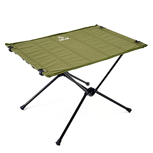 Kompakter Klapptisch Leicht Camping Outdoor 40 x 60cm Tragfähigkeit 35kg FAL.CO (Falko) (khaki)
