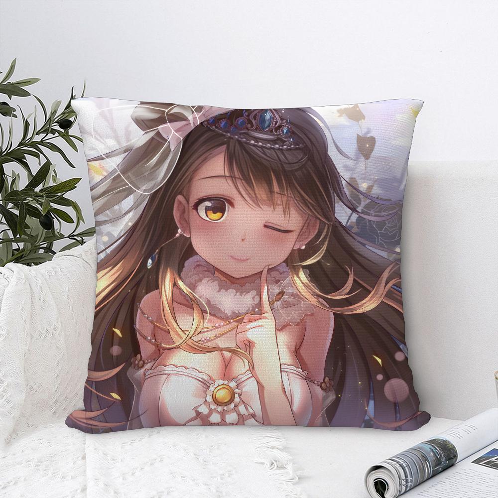 Anime L-Love Live! Pillow Case Sofa Decorative Home Double-sided Print Plush Square Throw Pillow Covers Cushion Decor Cover