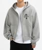 Underoff 2-Way Crop Fit Camo Print Hooded Zip-Up Jumper Black