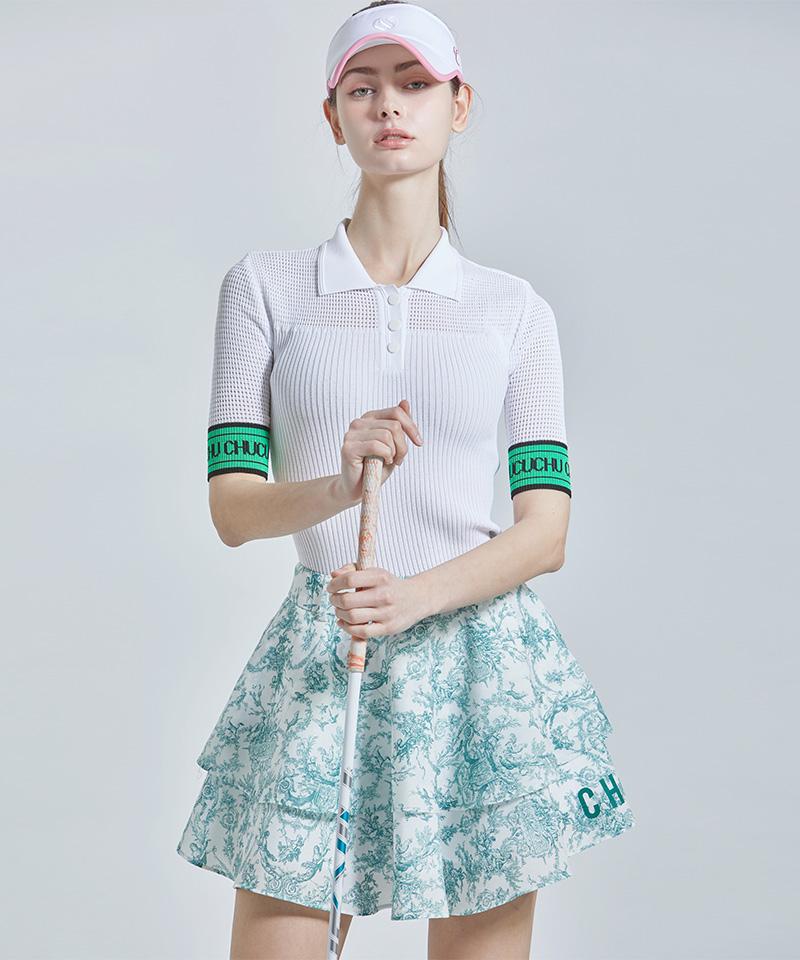 CHUCUCHU Cbess-Kts002W Cool Knit Short Sleeve Top