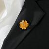 Smart Little Bee Sunflower Suit Brooch, Light Luxury Pastoral Style Niche Temperament Pin Brooch