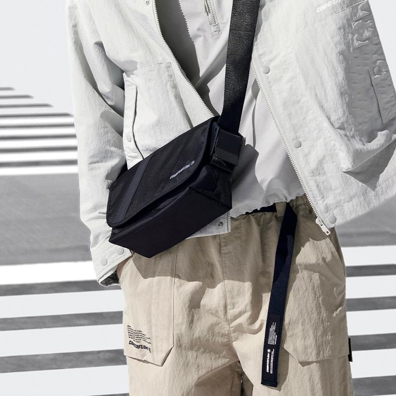 New LiNing CF Polyamide Sling Bag, Shoulder Bag, Crossbody Bag Regular Unisex Black ABDU177-2