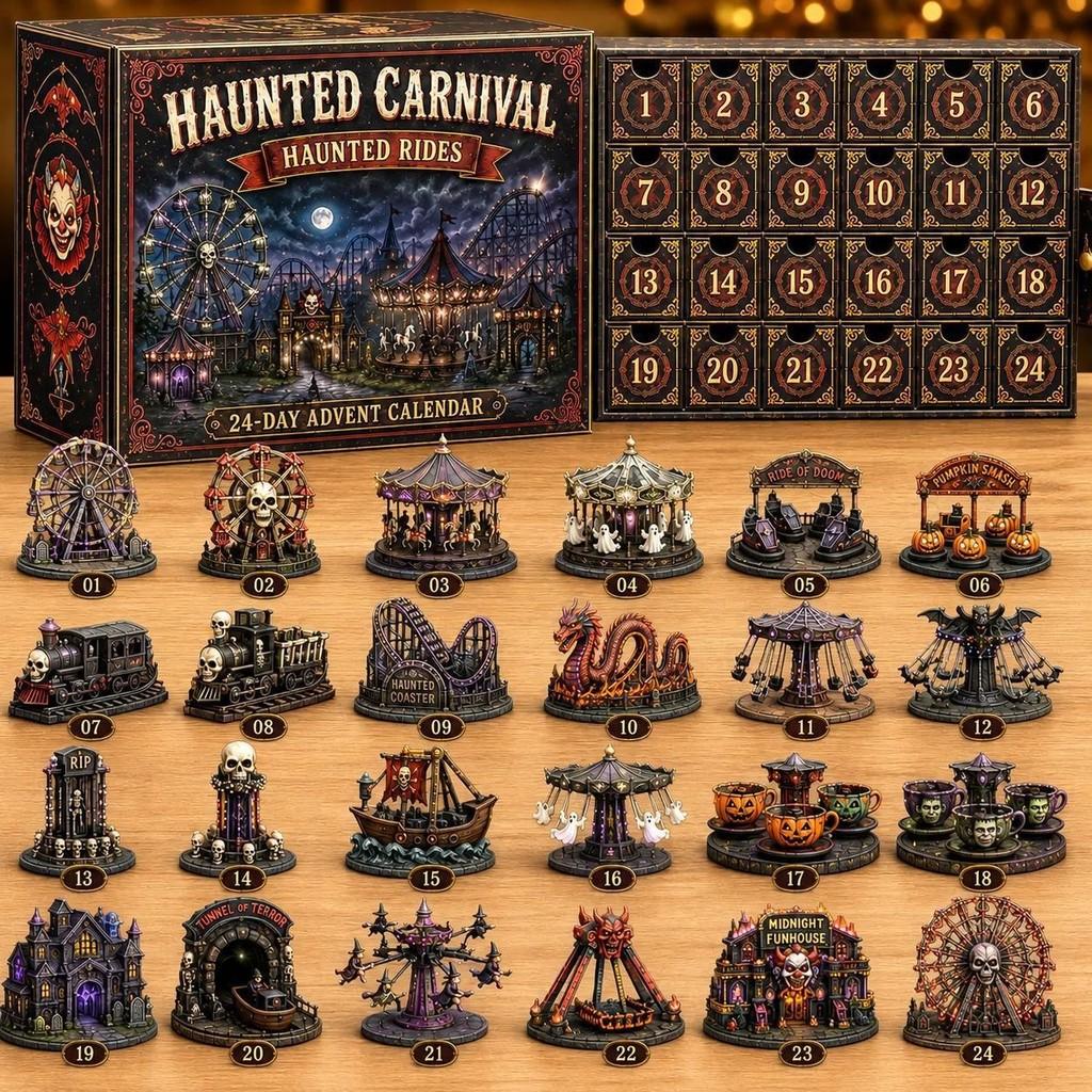 Halloween-Adventskalender mit Acrylkomponenten für den Countdown zum Feiertag Geschenk