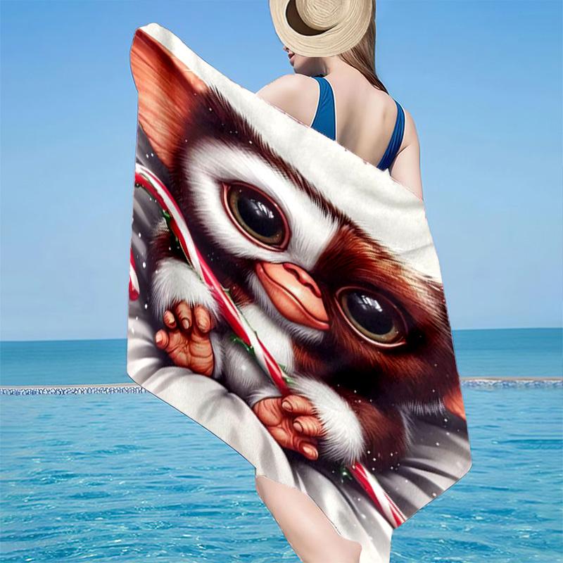 1PC Giz-mo Candy Cane Beach Towel - Soft,  Absorbent Microfiber, Lightweight, Ideal for The Beach, Parties, Travel, Camping Fan Gifts