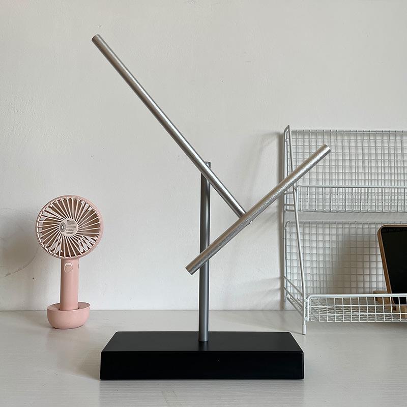 Newton's Cradle Rechargeable Iron Man Chaos Pendulum Perpetual Motion Machine Ornament for Creative Living Room Decor