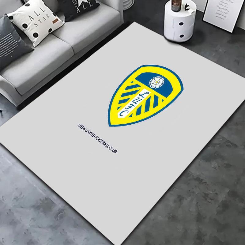 Leeds United Teppich für Wohnzimmer Schlafzimmer Zuhause Sofadekoration, Kinder Spiel rutschfeste Bodenmatte