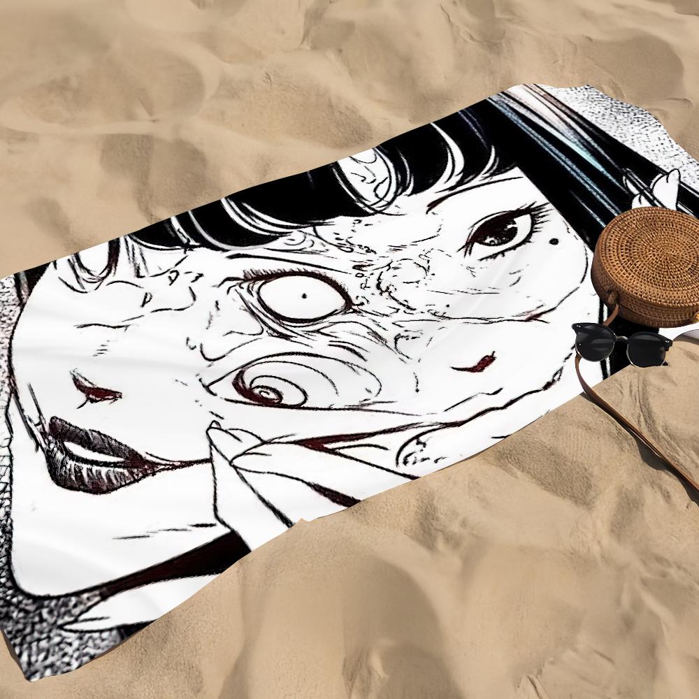 Horror Comics J-Junji I-Ito Towel Beach Towel Oversized Quick Dry Towel Absorbent Soft Swim BeachTowels for Men Women