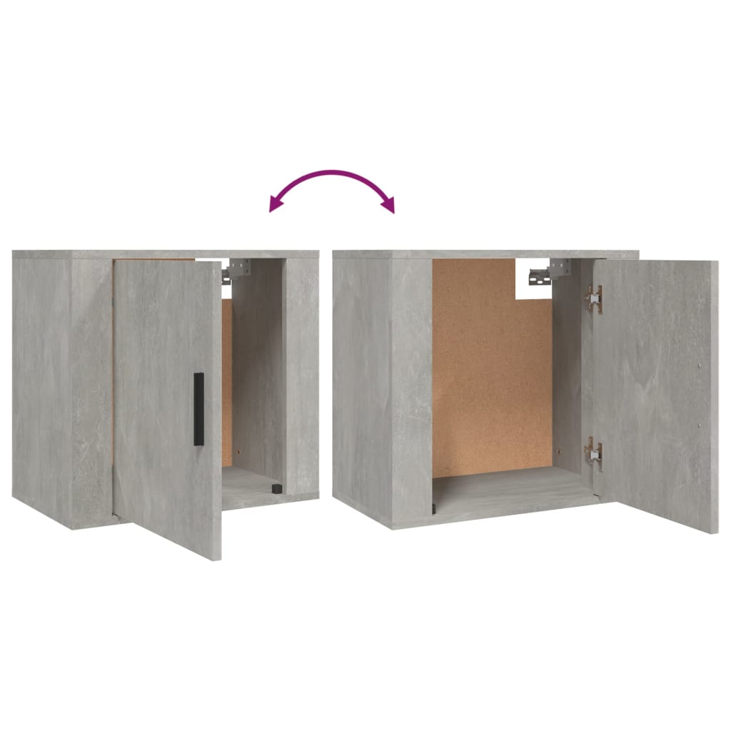 Wall Mounted Nightstands 2 Pcs Concrete Grey 50 X 30 X 47 Cm