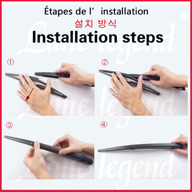 Wiper 12" Rear Windshield Windscreen Wiper Blade For Toyota Aygo 2015 - 2022 Rear Window Car Accessories 2016 2017 2018 2019