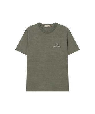 Iuteu Eeut Hooray Embroidered T-Shirt / Khaki Brown