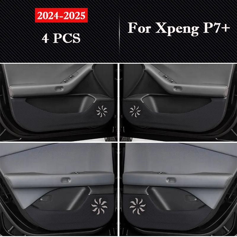 For Xpeng P7+ 2026 2026 Car Door Anti Kick Pad Mats Glove Box Protection Stickers Scratch Resistant Film Interior Accessories