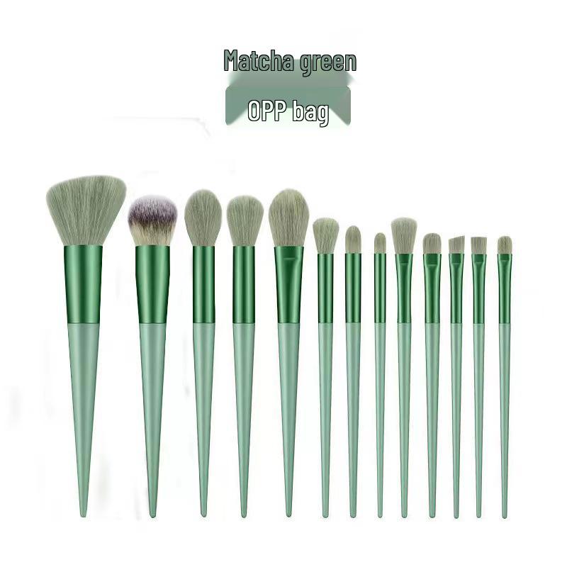 

Evergreen 13-Piece Makeup Brush Set: Soft Bristle Blush & Eyeshadow Brushes