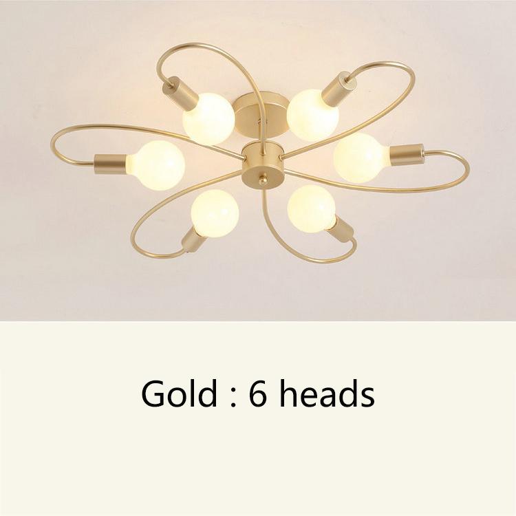 3/6/8 głowice lampa sufitowa LED do salonu Nordic światło kopuły oświetlenie do dekoracji domu naturalne światło 3 kolory oświetlenie żyrandol