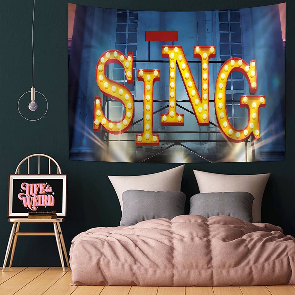 

SSing 2 Movie Chart Tapestry Home Decoration Hippie Bohemian Decoration Divination Wall Hanging Home Decor 74x94cm(29x37in)