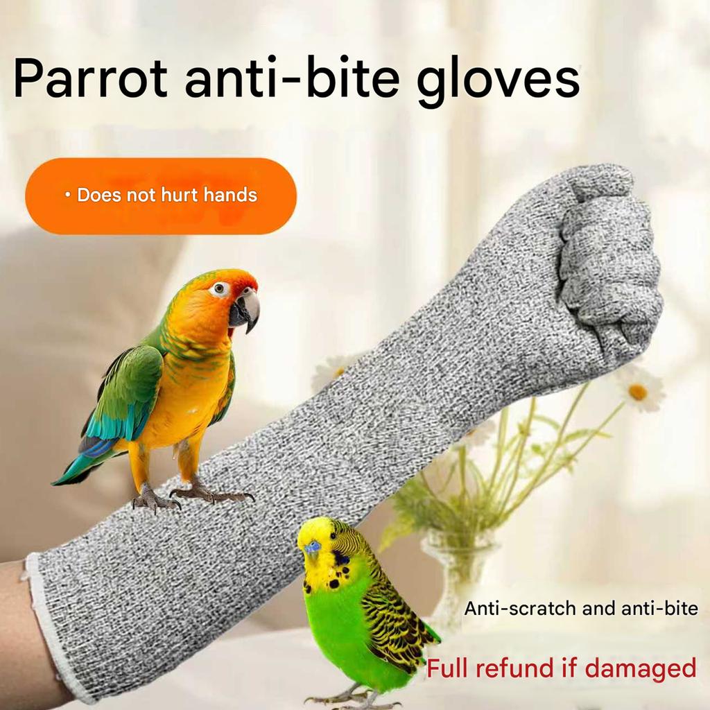 Luffa-Handschuh für Vogelbegeisterte Verhindert Papageienbeißen und Tierkratzer während der Interaktion