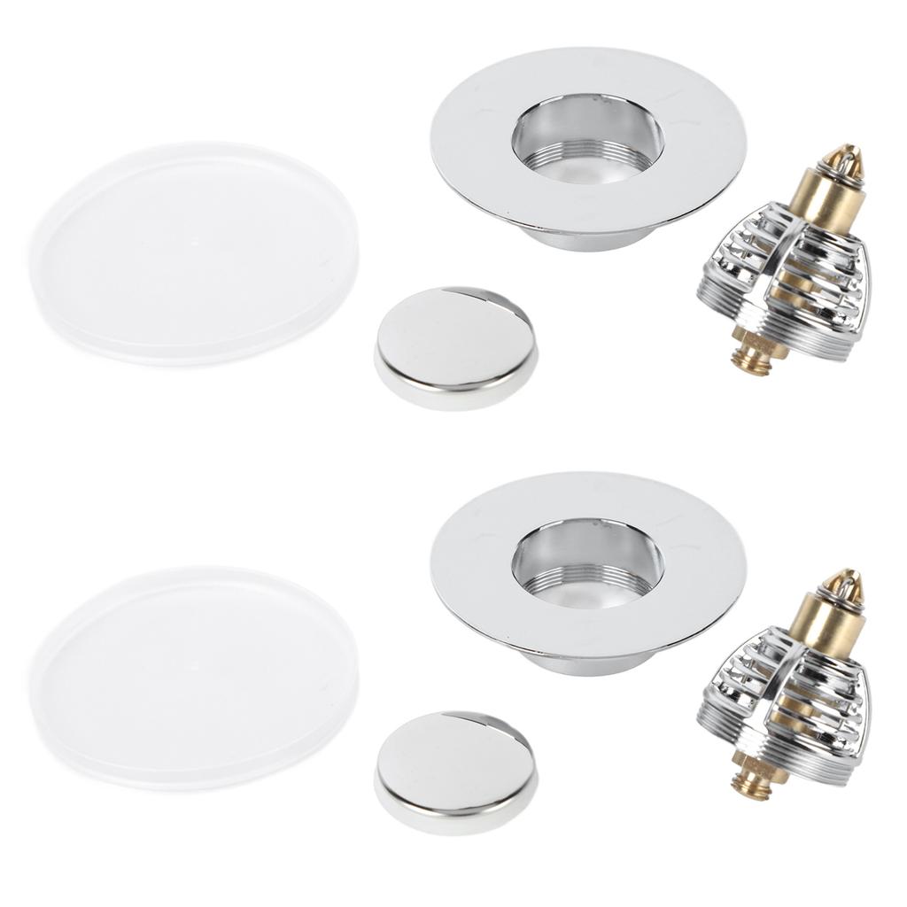 2Pcs Bathroom Sink Stopper Basin Pop Up Sink Drain Strainer Plug for Washbasin Bathroom