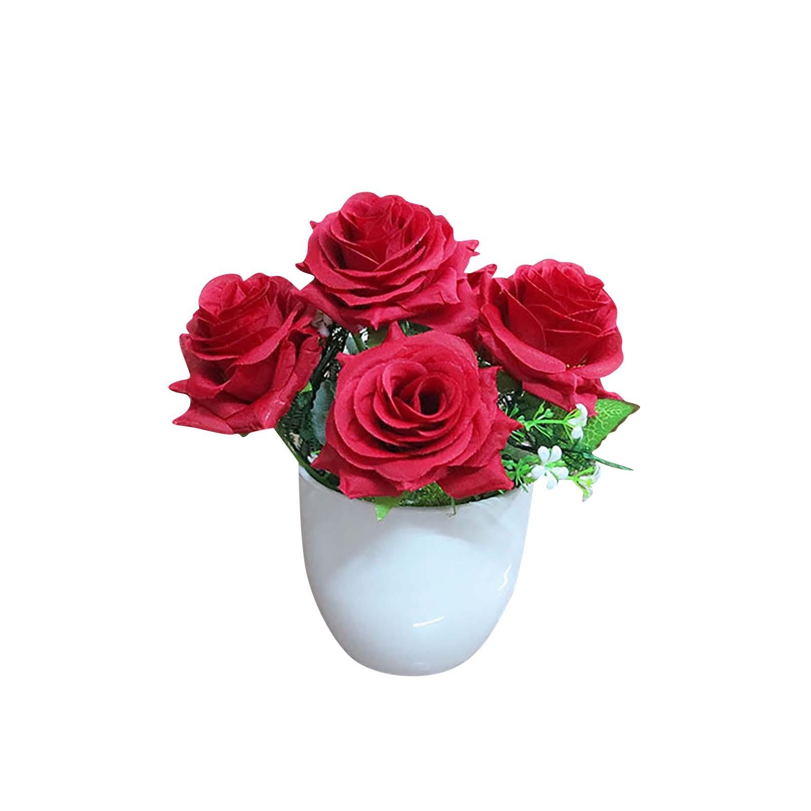 

Имитация зеленого растения, украшения в горшках, комбинированные растения, украшения для рабочего стола в помещении, имитация искусственного цветка, растения бонсай One Size красный