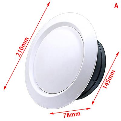 Ayarlanabilir Havalandırma Kapağı Yuvarlak Kanallı Tavan Duvar Deliği Havalandırma Izgarası