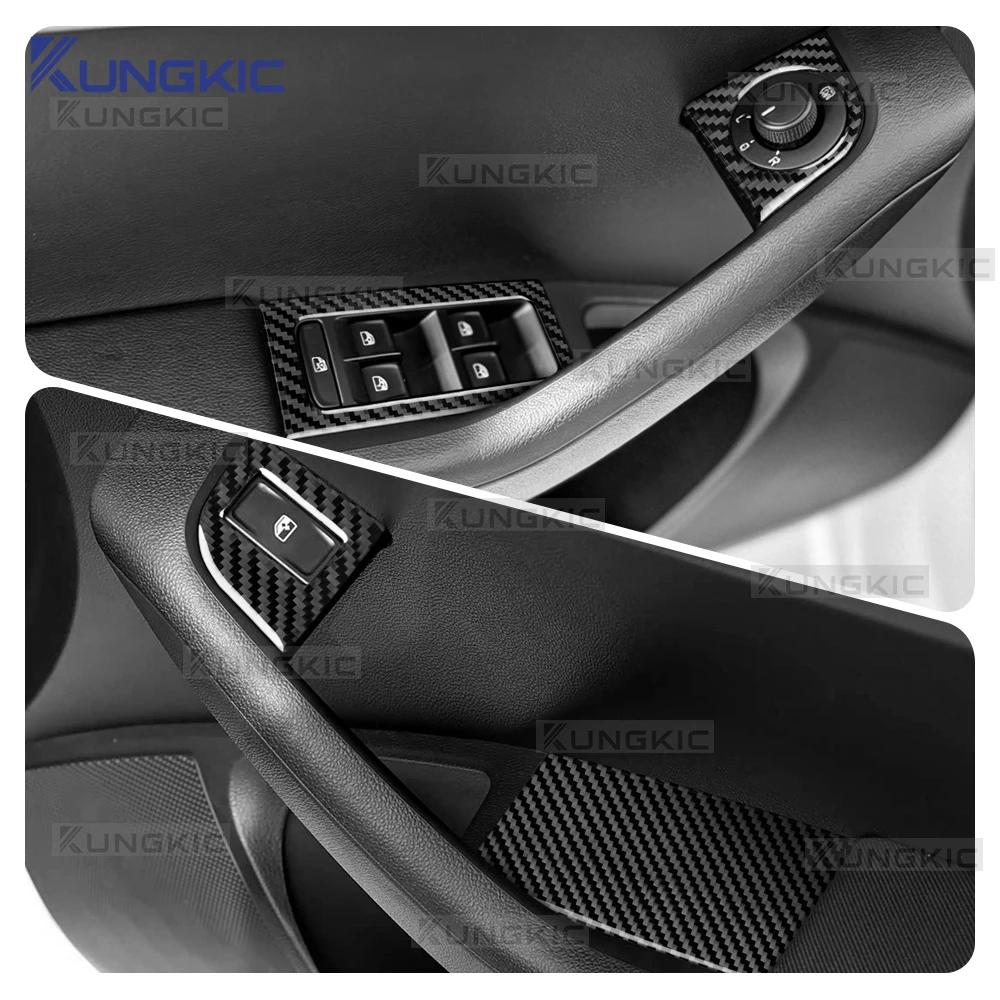 Carbon Fiber Window Switch Frame for Skoda Octavia A7 2015-2020 LHD RHD