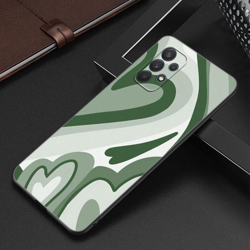 Purple Heart Swirl Pattern Case For Samsung Galaxy A12 A22 A31 A32 A50 A51 A70 A71 A72 A11 A21S A02S A10S A20S A30S A52 S 5G