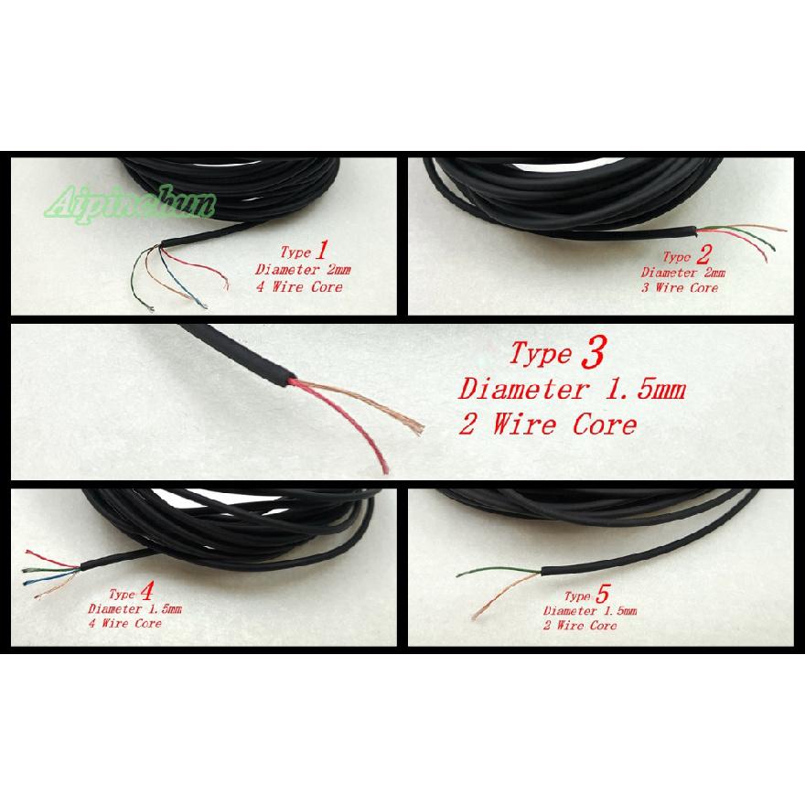 Aipinchun 2 Meters/lot DIY Audio Earphone Cable Repair Replacement Headphone Wire Cord Black/Red/PurpleGood product