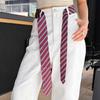 New Long Red Striped Tie Belts with Jeans Necktie Decorative Accessory Multi-functional Personality Fashion Korean Scarf Belts