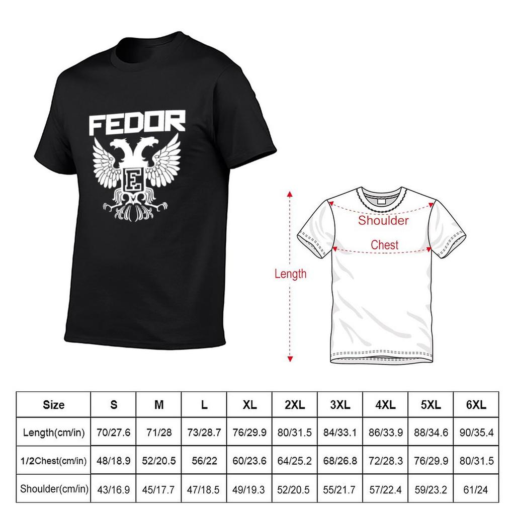 Neues Fedor Emelianenko T-Shirt Bluse, individuelle T-Shirts, selbst gestaltete Anime-Kleidung, Oversize-T-Shirt für Herren