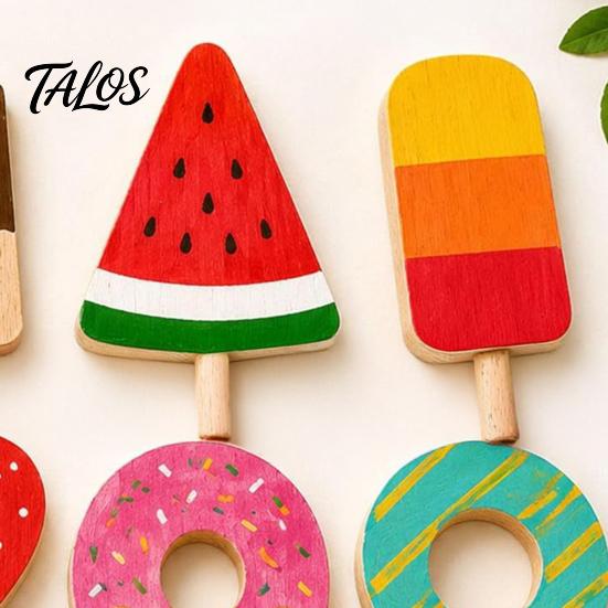 Painting Supplies Unfinished Wood Popsicle, Summer Ice Cream Shaped Wooden Shapes Paint Craft for DIY Projects Home Decoration Holiday Crafts