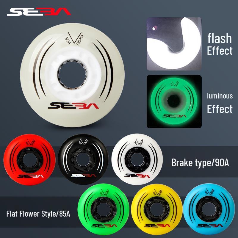

SEBA High Elastic Wear-Resistant Roller & Ice Skates with Silent Dragon Ball and Brake Wheels. 76mm