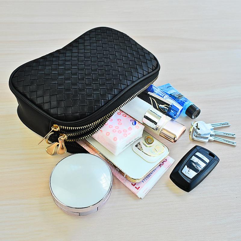 Dámská módní crossbody taška s tkaným vzorem, peněženka, taška přes rameno, držitel na karty, pouzdro na telefon