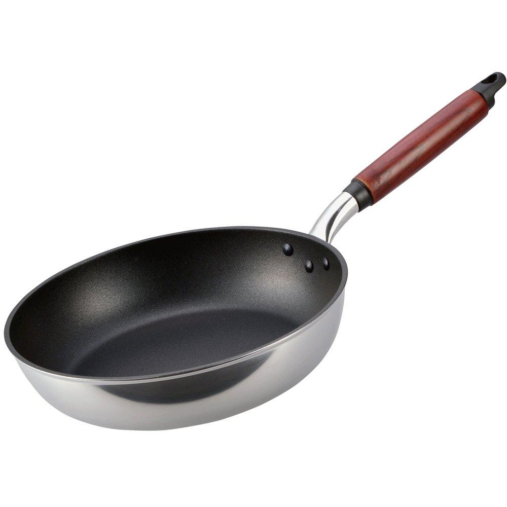 Hokuriku Aluminum Frying 26cm Gas Stoves Lightweight Cast Style Teflon Made in Japan Pan, [For Only], Light, Coated,