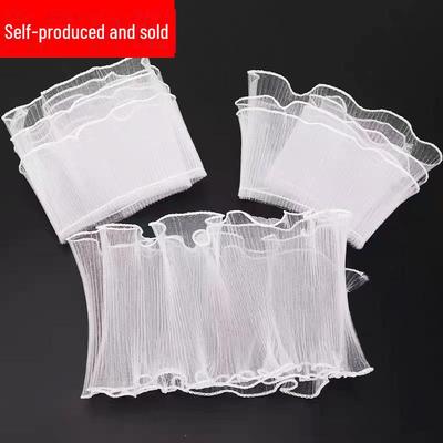 Pleated Yarn Cake Decoration Ribbon: Qixi, Mother's Day, Valentine's Day, Birthday, Crumpled Yarn Wave Border.