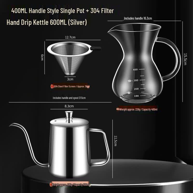 Hand-pour Coffee Glass Sharing Pot