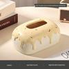 Creamy Ceramic Tissue Box for Living Room