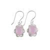 Rose Chalcedony Gemstone 925 Sterling Silver Jewelry Handcrafted Earrings 1.30" EE-11-16