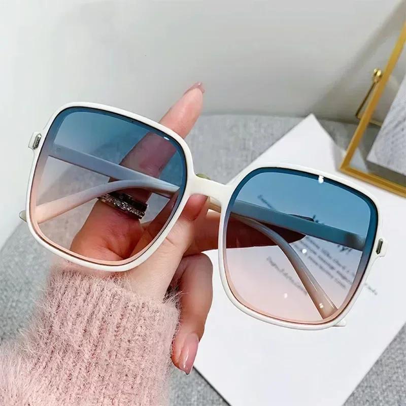 New Oversized Rectangle Sunglasses Women Men Vintage UV400 Protection Fashion Square Sun Glasses Classic Eyewear