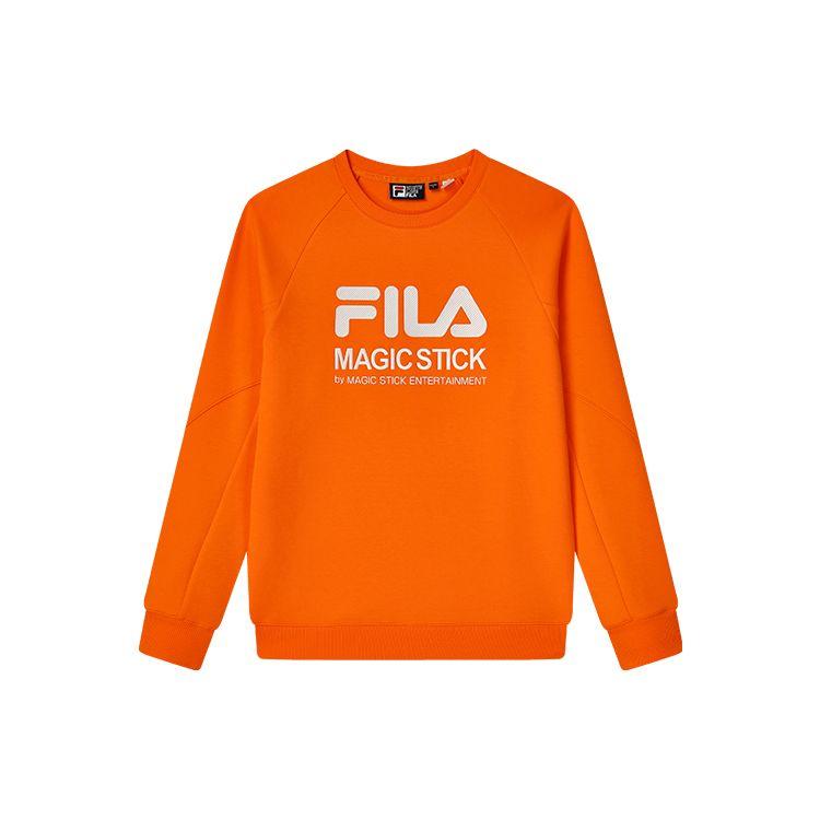 

Fila Повседневный свободный трикотажный пуловер с логотипом, толстовка с длинным рукавом, мужская толстовка, темно-оранжевый F51M249215F-OR XXL
