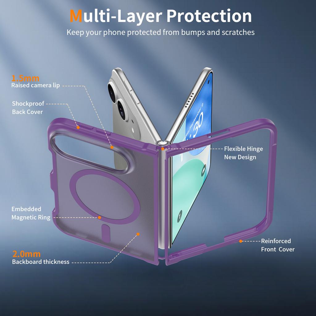For iPhone 18 Fold iPhone Ultra Magnetic Wireless Charging Clear Phone Case For Magsafe With Lens Protection Shockproof Cover