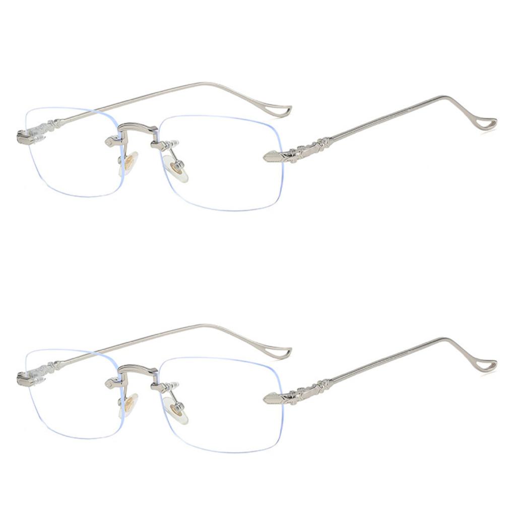 Anti Radiation Glasses for Women Men Rimless Computer Eyewear Anti Blue Light Frameless Eyeglasses