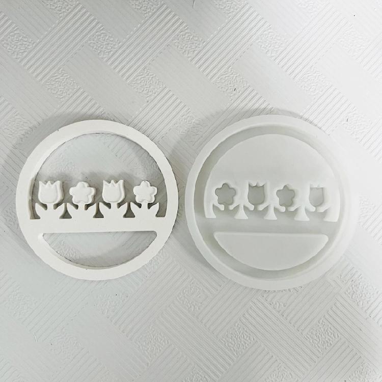 Circular Shaped Silicones Molds for Making Gypsum Decorations, Epoxy Resin Casting
