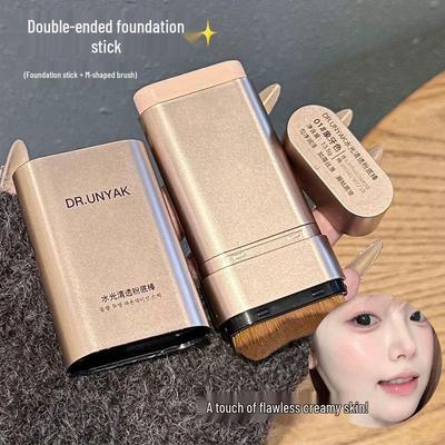 Elegant Ke Shuiguang Clear Foundation Stick: Waterproof, Sweatproof, Long-lasting, Lightweight, Natural Brightening Cream.
